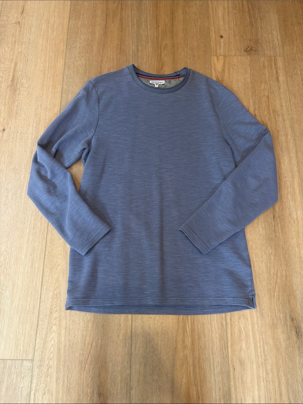 English Laundry Classic Men's Long Sleeve Crewneck Shirt - Blue